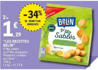 E.Leclerc "LES RECETTES BELIN" offre