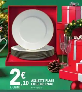 ASSIETTE PLATE FILET OR 27CM