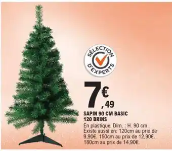 E.Leclerc SAPIN 90 CM BASIC 120 BRINS offre