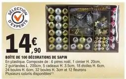 E.Leclerc BOÎTE DE 100 DÉCORATIONS DE SAPIN offre