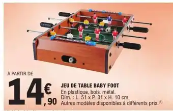 E.Leclerc Jeu de Table Baby Foot offre