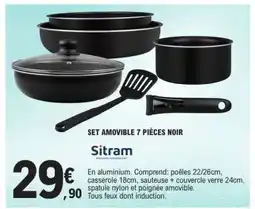 E.Leclerc SET AMOVIBLE 7 PIÈCES NOIR offre