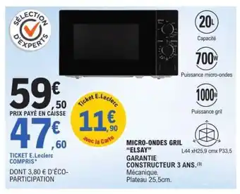 MICRO-ONDES GRIL “ELSAY”