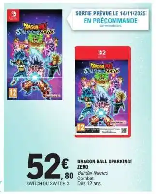 E.Leclerc DRAGON BALL SPARKING! ZERO offre