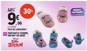 E.Leclerc Pantoufle Femme, Enfant ou Bébé offre