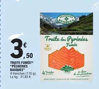 E.Leclerc TRUITE FUMÉE PÉCHERIES BASQUES offre