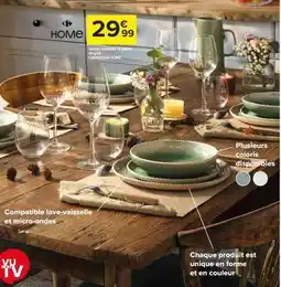 Carrefour Service vaisselle 12 pièces offre