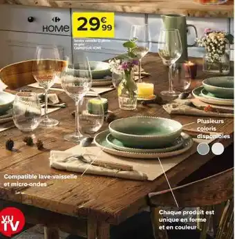 Carrefour Service vaisselle 12 pièces offre