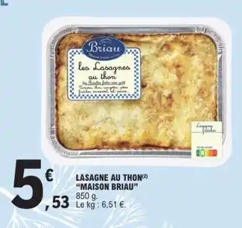 E.Leclerc Lasagne au Thon Maison Briau offre