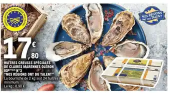 Huîtres Creuses Spéciales de Claires Marennes Oléron IGP