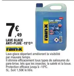 E.Leclerc LAVE GLACE ANTI-PLUIE -15°C offre