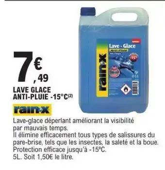 E.Leclerc LAVE GLACE ANTI-PLUIE -15°C offre