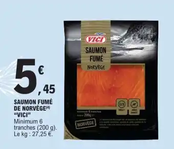 E.Leclerc SAUMON FUMÉ DE NORVÈGE VICI offre