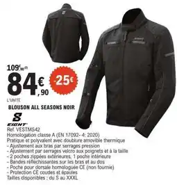 E.Leclerc BLOUSON ALL SEASONS NOIR offre