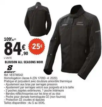 E.Leclerc BLOUSON ALL SEASONS NOIR offre
