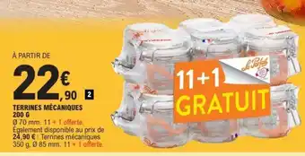 E.Leclerc Terrines mécaniques 200 g offre