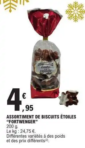 E.Leclerc ASSORTIMENT DE BISCUITS ÉTOILES “FORTWENGER” offre