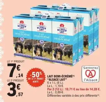 LAIT DEMI-ÉCRÉMÉ 'ALSACE LAIT'
