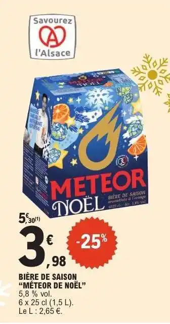 E.Leclerc BIÈRE DE SAISON “MÉTEOR DE NOËL” offre