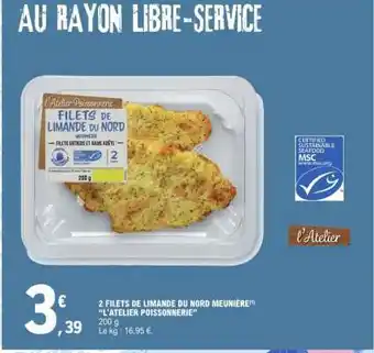 E.Leclerc 2 Filets de Limande du Nord Meunière offre