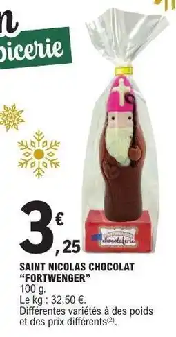 E.Leclerc SAINT NICOLAS CHOCOLAT “FORTWENGER” offre