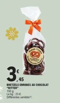 E.Leclerc BRETZELS ENROBES AU CHOCOLAT “RITTER” offre