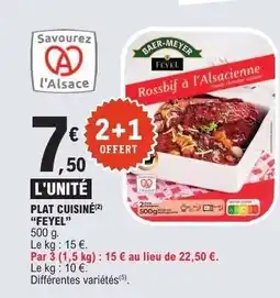 E.Leclerc PLAT CUISINÉ FEYEL offre