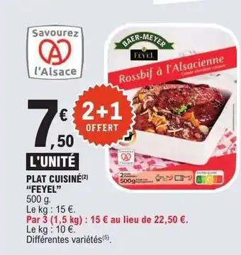 E.Leclerc PLAT CUISINÉ FEYEL offre
