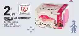 E.Leclerc Yaourt au lait de montagne 'Climont' offre