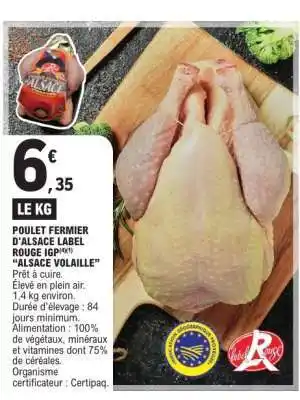 E.Leclerc POULET FERMIER D'ALSACE LABEL ROUGE offre