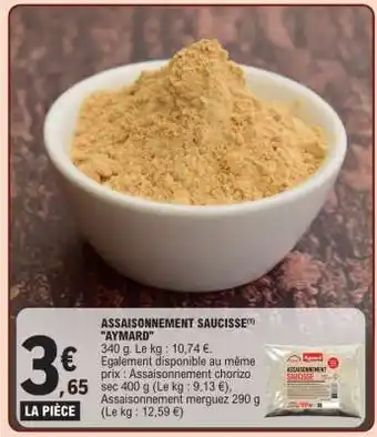 E.Leclerc ASSAISONNEMENT SAUCISSE AYMARD offre