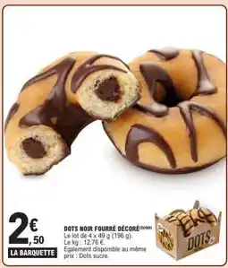 E.Leclerc DOTS NOIR FOURRÉ DÉCORÉ offre
