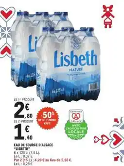 E.Leclerc Eau de Source d'Alsace 'Lisbeth' offre