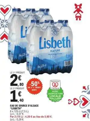 E.Leclerc Eau de Source d'Alsace 'Lisbeth' offre