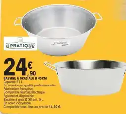 E.Leclerc BASSINE À GRAS ALU Ø 45 CM offre