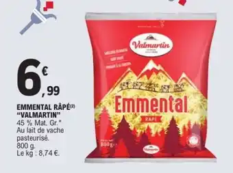E.Leclerc Emmental Râpé Valmartin offre