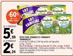 E.Leclerc Petit pois tendres et fondants Bonduelle offre