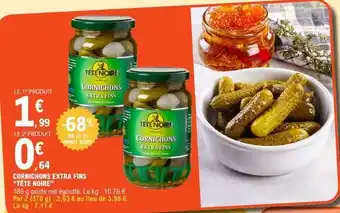 E.Leclerc CORNICHONS EXTRA FINS “TÊTE NOIRE” offre