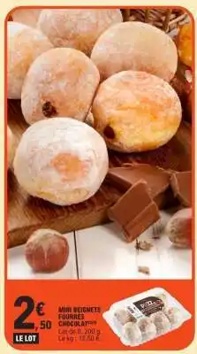 E.Leclerc MINI BEIGNETS FOURRÉS CHOCOLAT offre