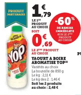 Hyper U YOP Yaourt a boire aromatise offre