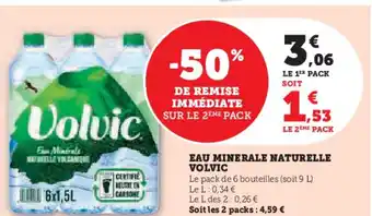 Hyper U VOLVIC Eau minerale naturelle offre