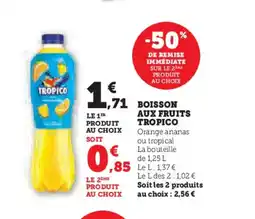 Hyper U TROPICO Boisson aux fruits offre