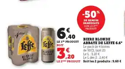 Hyper U ABBAYE DE LEFFE 6.6° Biere blonde offre