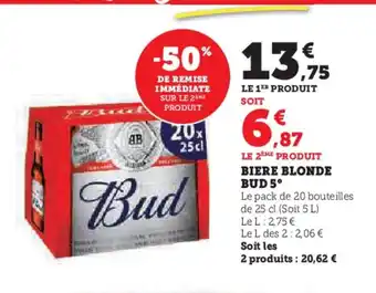BUD 5° Biere blonde