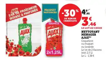 Hyper U AJAX Nettoyant menager offre