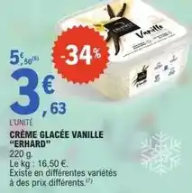E.Leclerc Erhard - crème glacée vanille offre
