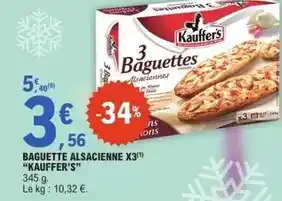 E.Leclerc Kauffer's - baguette alsacienne offre