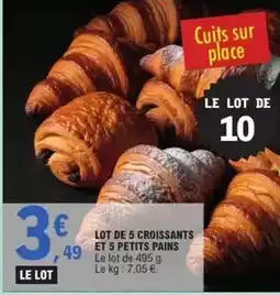 E.Leclerc Lot de 5 croissants et 5 petits pains offre