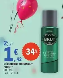 E.Leclerc Brut - déodorant original offre