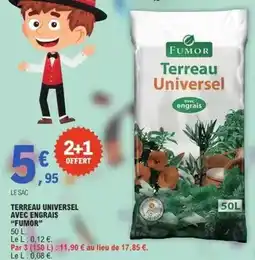 E.Leclerc Fumor - terreau universel avec engrais offre